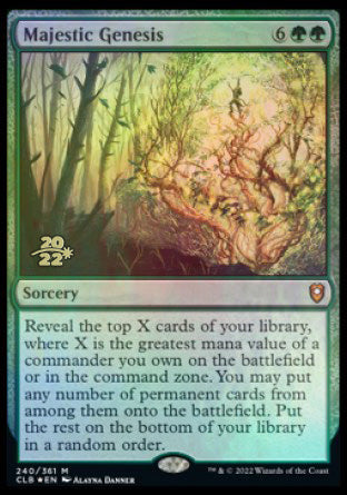 Majestic Genesis [Commander Legends: Battle for Baldur's Gate Prerelease Promos] | Exor Games Dartmouth