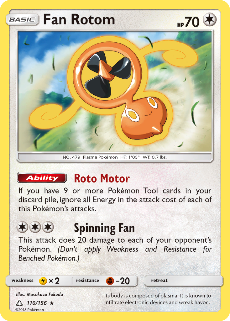 Fan Rotom (110/156) [Sun & Moon: Ultra Prism] | Exor Games Dartmouth
