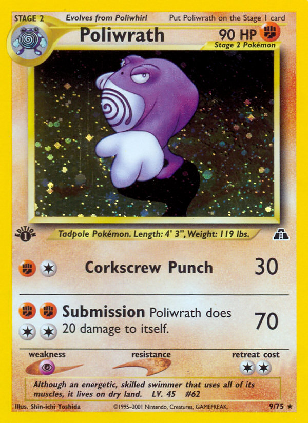 Poliwrath (9/75) [Neo Discovery 1st Edition] | Exor Games Dartmouth