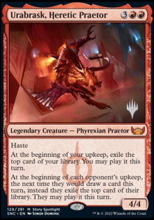 Urabrask, Heretic Praetor (Promo Pack) [Streets of New Capenna Promos] | Exor Games Dartmouth