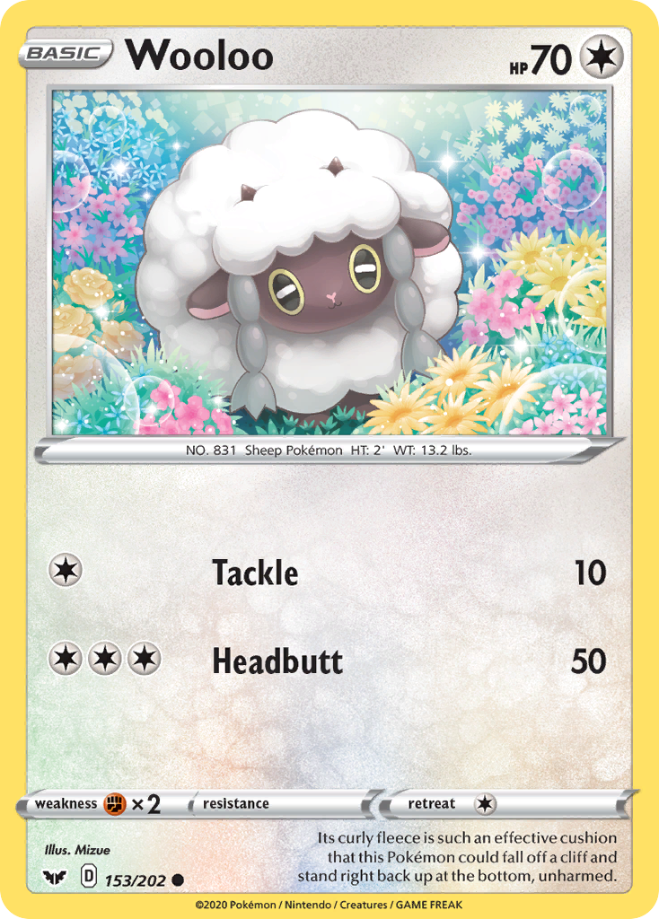 Wooloo (153/202) [Sword & Shield: Base Set] | Exor Games Dartmouth