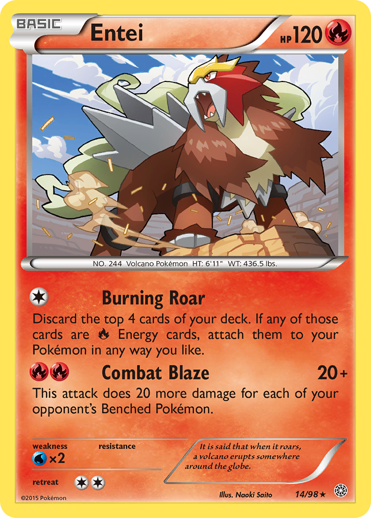 Entei (14/98) [XY: Ancient Origins] | Exor Games Dartmouth