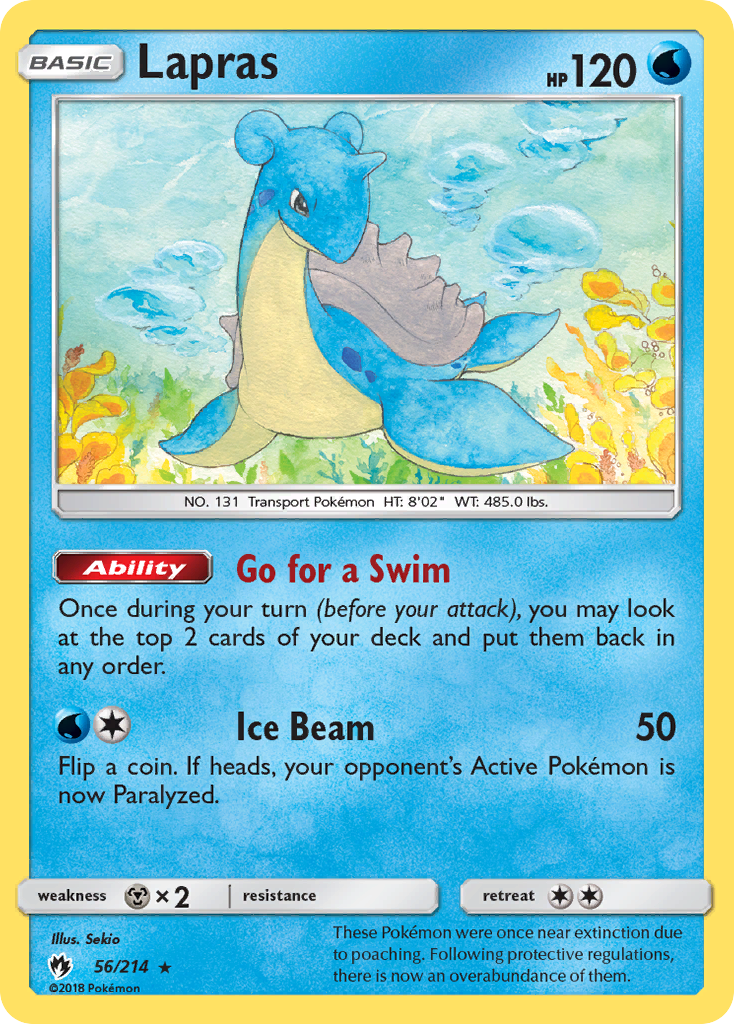 Lapras (56/214) [Sun & Moon: Lost Thunder] | Exor Games Dartmouth