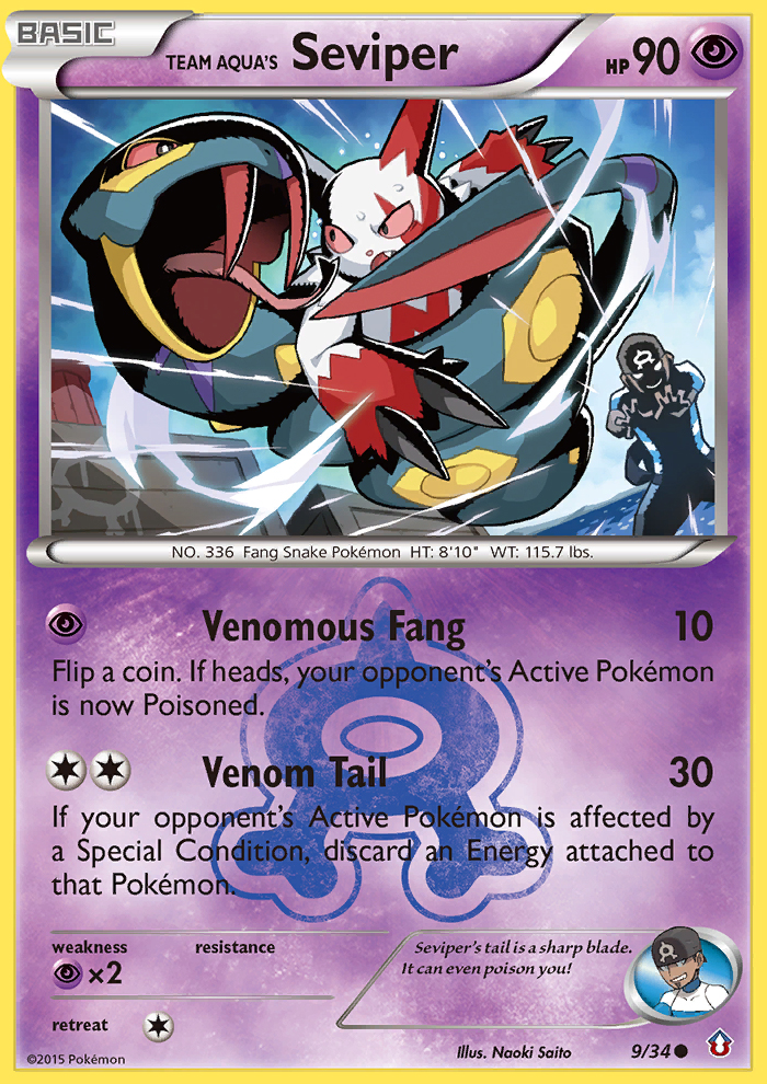 Team Aqua's Seviper (9/34) [XY: Double Crisis] | Exor Games Dartmouth