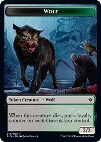 Wolf // Food (17) Double-sided Token [Throne of Eldraine Tokens] | Exor Games Dartmouth