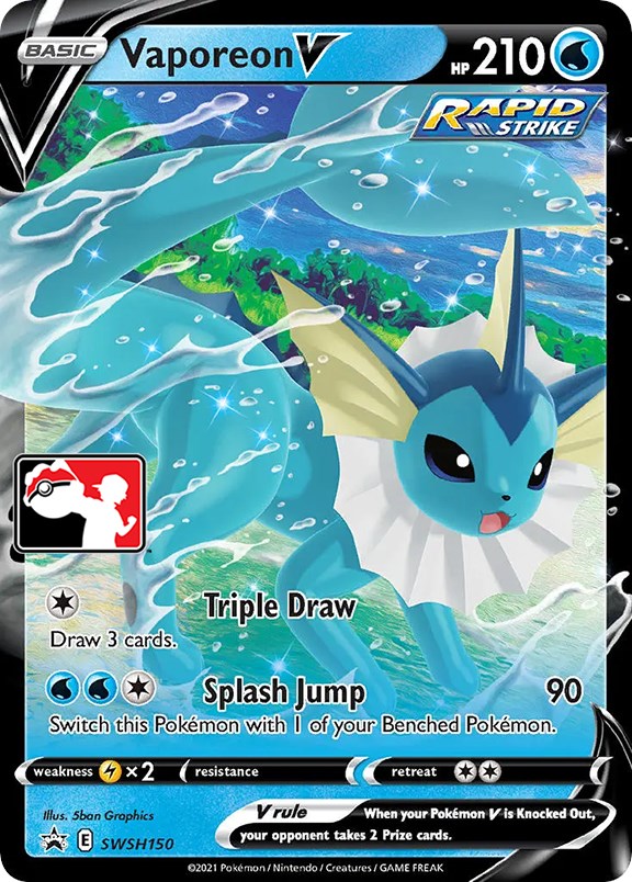 Vaporeon V (SWSH150) [Prize Pack Series One] | Exor Games Dartmouth