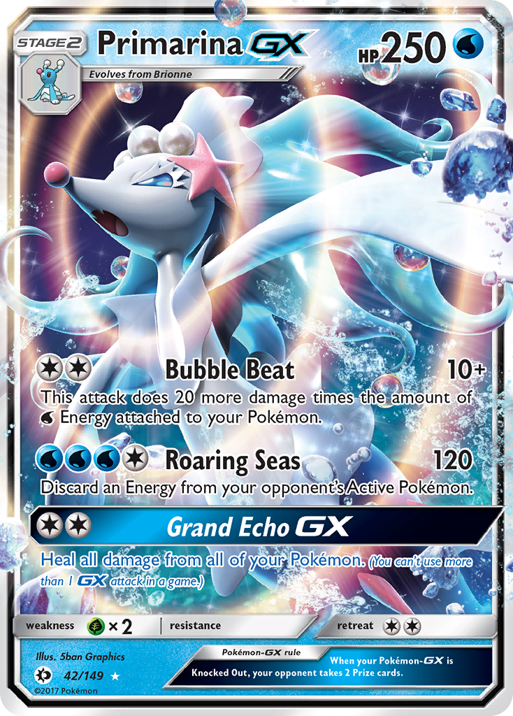 Primarina GX (42/149) [Sun & Moon: Base Set] | Exor Games Dartmouth