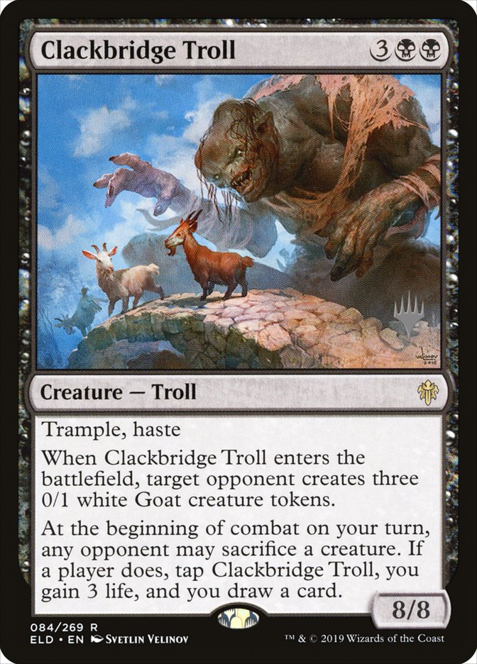 Clackbridge Troll (Promo Pack) [Throne of Eldraine Promos] | Exor Games Dartmouth