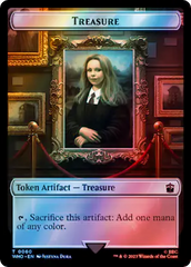 Warrior // Treasure (0060) Double-Sided Token (Surge Foil) [Doctor Who Tokens] | Exor Games Dartmouth