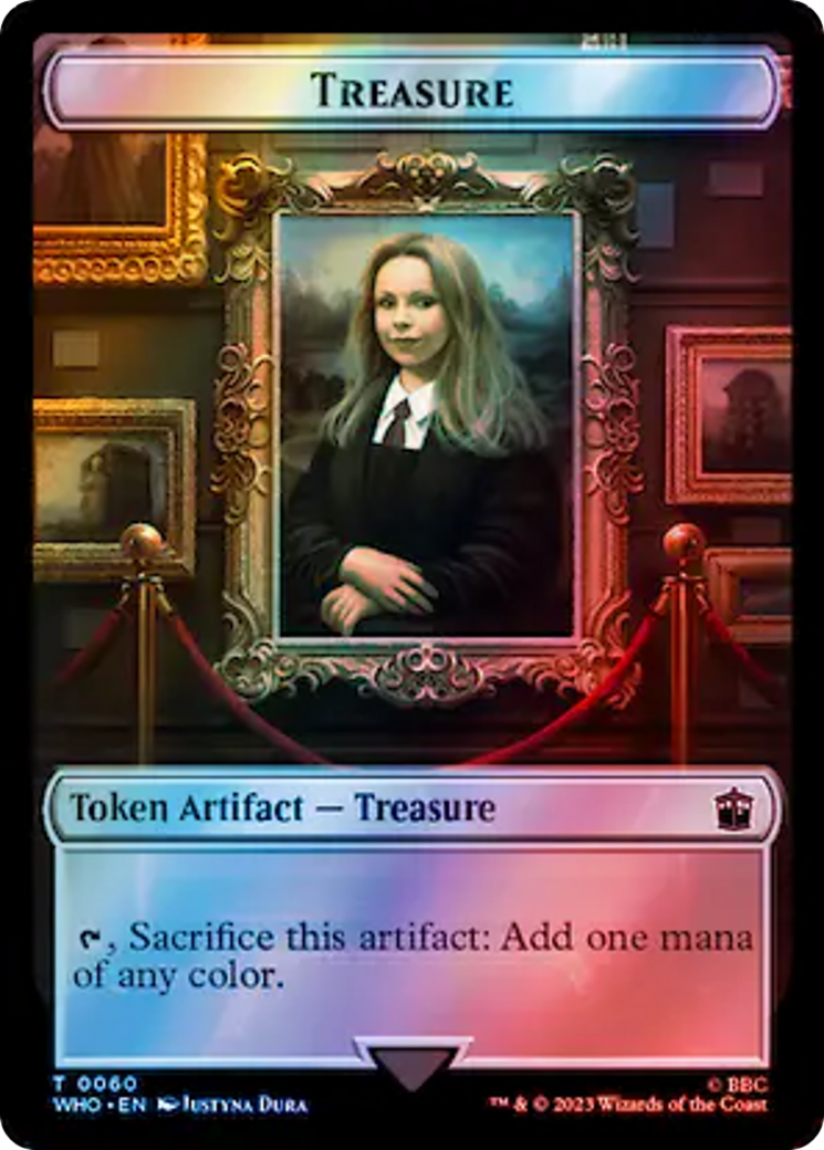 Soldier // Treasure (0060) Double-Sided Token (Surge Foil) [Doctor Who Tokens] | Exor Games Dartmouth