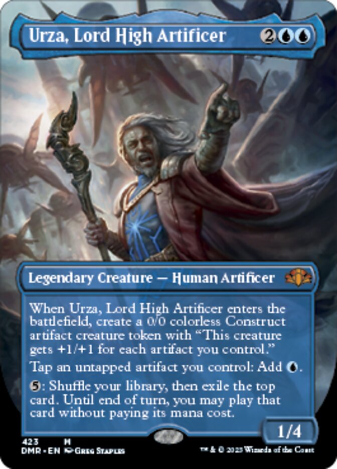 Urza, Lord High Artificer (Borderless Alternate Art) [Dominaria Remastered] | Exor Games Dartmouth