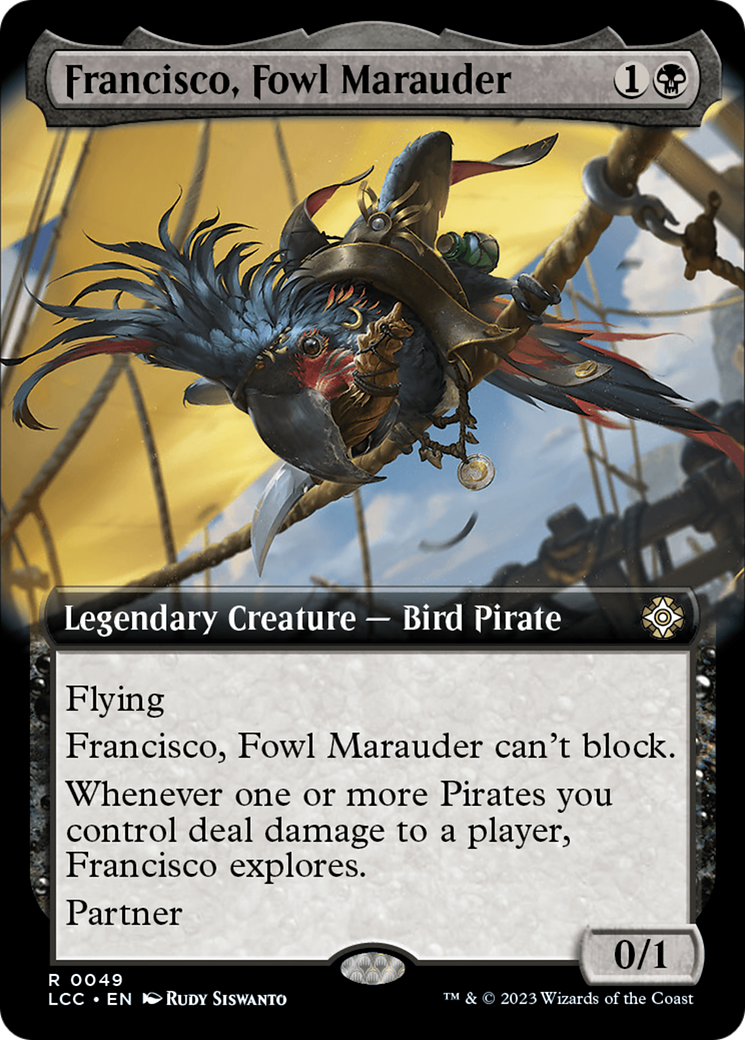 Francisco, Fowl Marauder (Extended Art) [The Lost Caverns of Ixalan Commander] | Exor Games Dartmouth