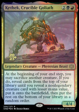 Kethek, Crucible Goliath [Phyrexia: All Will Be One Prerelease Promos] | Exor Games Dartmouth