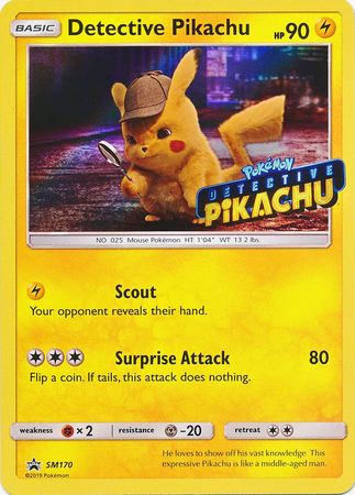 Detective Pikachu (SM170) (Detective Pikachu Stamped) [Sun & Moon: Black Star Promos] | Exor Games Dartmouth