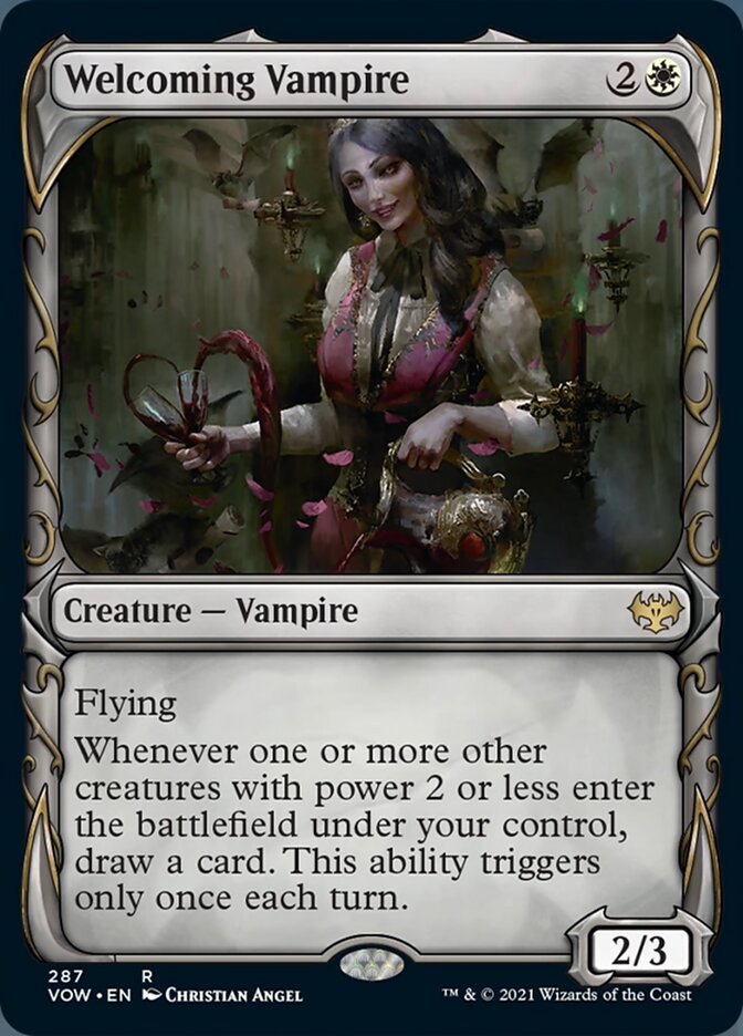 Welcoming Vampire (Showcase Fang Frame) [Innistrad: Crimson Vow] | Exor Games Dartmouth