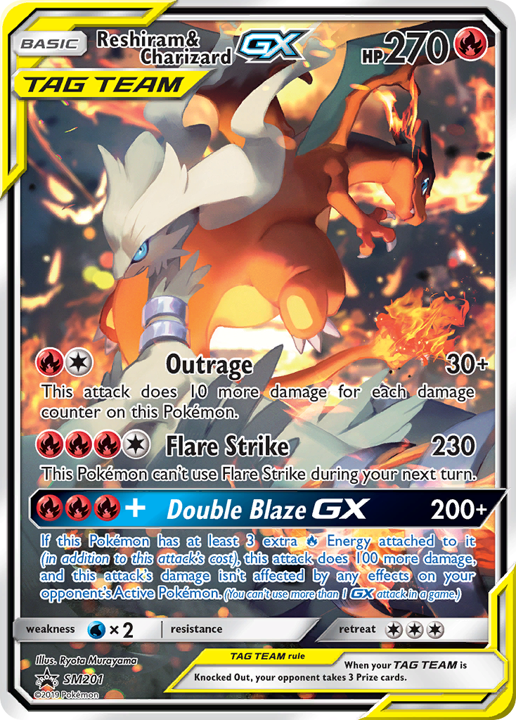 Reshiram & Charizard GX (SM201) [Sun & Moon: Black Star Promos] | Exor Games Dartmouth