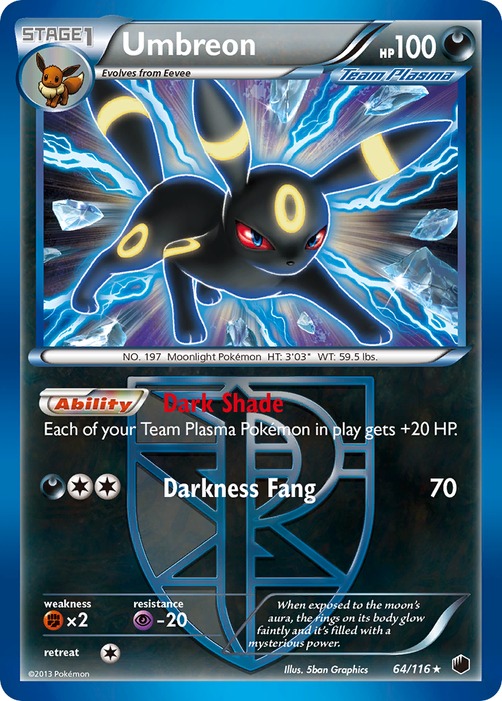 Umbreon (64/116) [Black & White: Plasma Freeze] | Exor Games Dartmouth