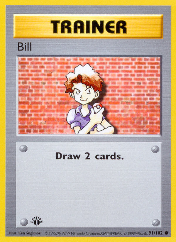 Bill (91/102) (Shadowless) [Base Set 1st Edition] | Exor Games Dartmouth