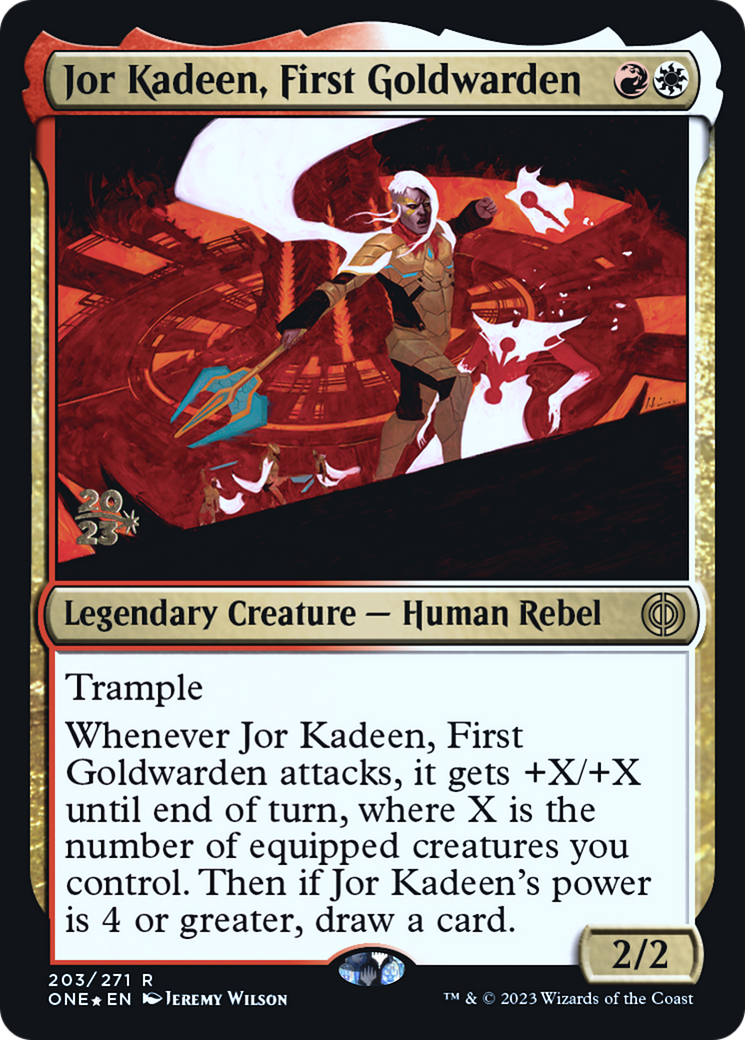 Jor Kadeen, First Goldwarden [Phyrexia: All Will Be One Prerelease Promos] | Exor Games Dartmouth