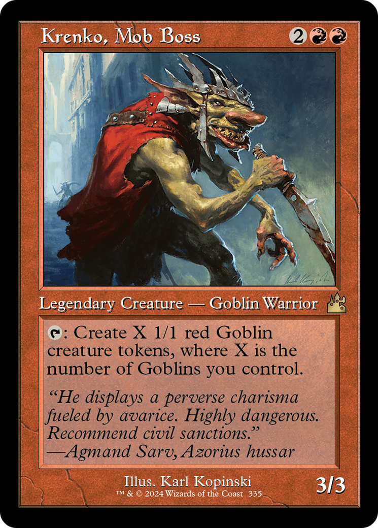 Krenko, Mob Boss (Retro) [Ravnica Remastered] | Exor Games Dartmouth