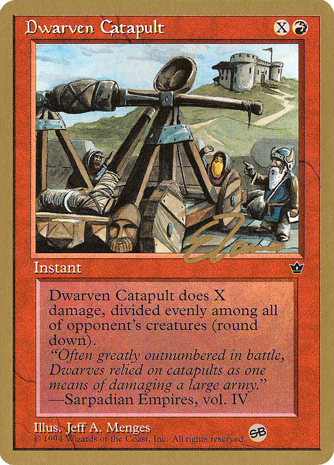 Dwarven Catapult (Eric Tam) (SB) [Pro Tour Collector Set] | Exor Games Dartmouth