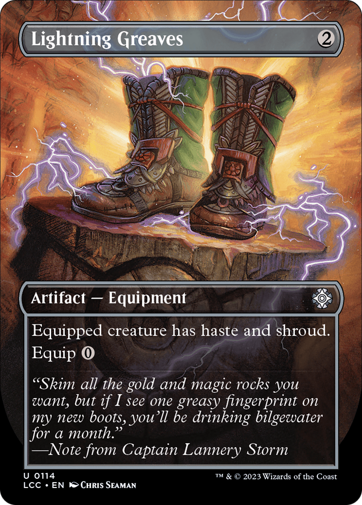 Lightning Greaves (Borderless) [The Lost Caverns of Ixalan Commander] | Exor Games Dartmouth