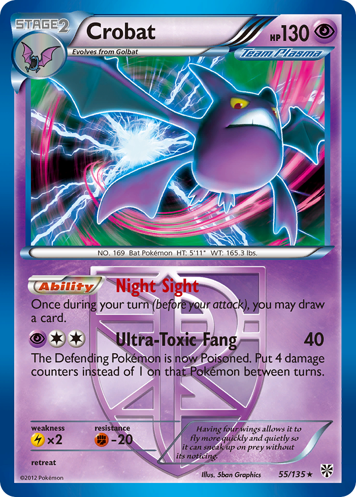 Crobat (55/135) [Black & White: Plasma Storm] | Exor Games Dartmouth