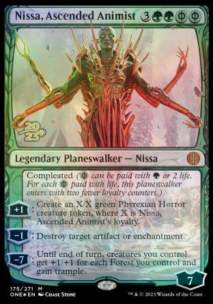 Nissa, Ascended Animist [Phyrexia: All Will Be One Prerelease Promos] | Exor Games Dartmouth