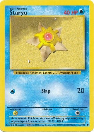 Staryu (65/102) [Base Set Unlimited] | Exor Games Dartmouth