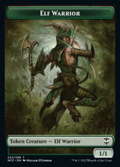 Elf Warrior // Wurm Double-sided Token [Streets of New Capenna Commander Tokens] | Exor Games Dartmouth