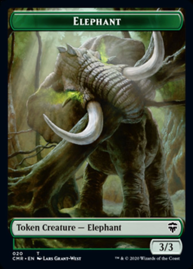 Beast (19) // Elephant Token [Commander Legends Tokens] | Exor Games Dartmouth