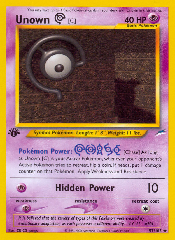 Unown [C] (57/105) [Neo Destiny 1st Edition] | Exor Games Dartmouth