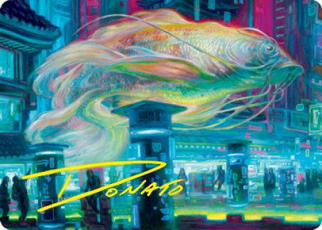 Skyswimmer Koi Art Card (Gold-Stamped Signature) [Kamigawa: Neon Dynasty Art Series] | Exor Games Dartmouth