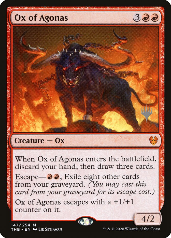 Ox of Agonas (Promo Pack) [Theros Beyond Death Promos] | Exor Games Dartmouth