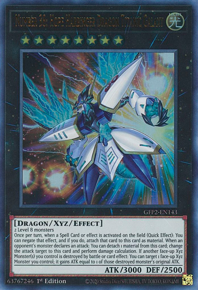 Number 38: Hope Harbinger Dragon Titanic Galaxy [GFP2-EN143] Ultra Rare | Exor Games Dartmouth