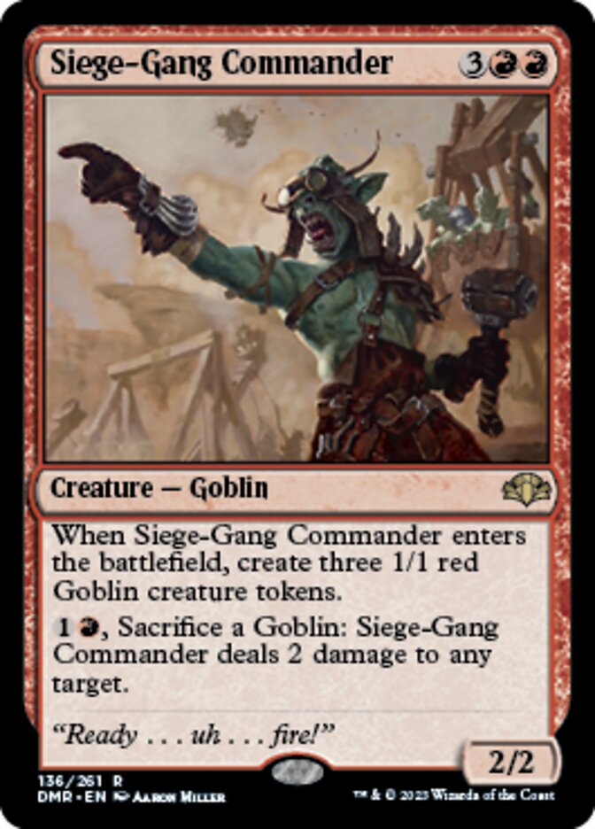 Siege-Gang Commander [Dominaria Remastered] | Exor Games Dartmouth