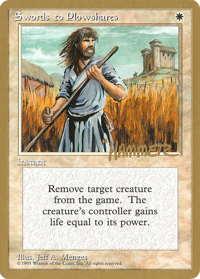 Swords to Plowshares (Shawn "Hammer" Regnier) [Pro Tour Collector Set] | Exor Games Dartmouth