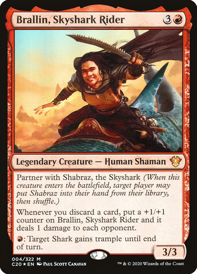 Brallin, Skyshark Rider [Commander 2020] | Exor Games Dartmouth