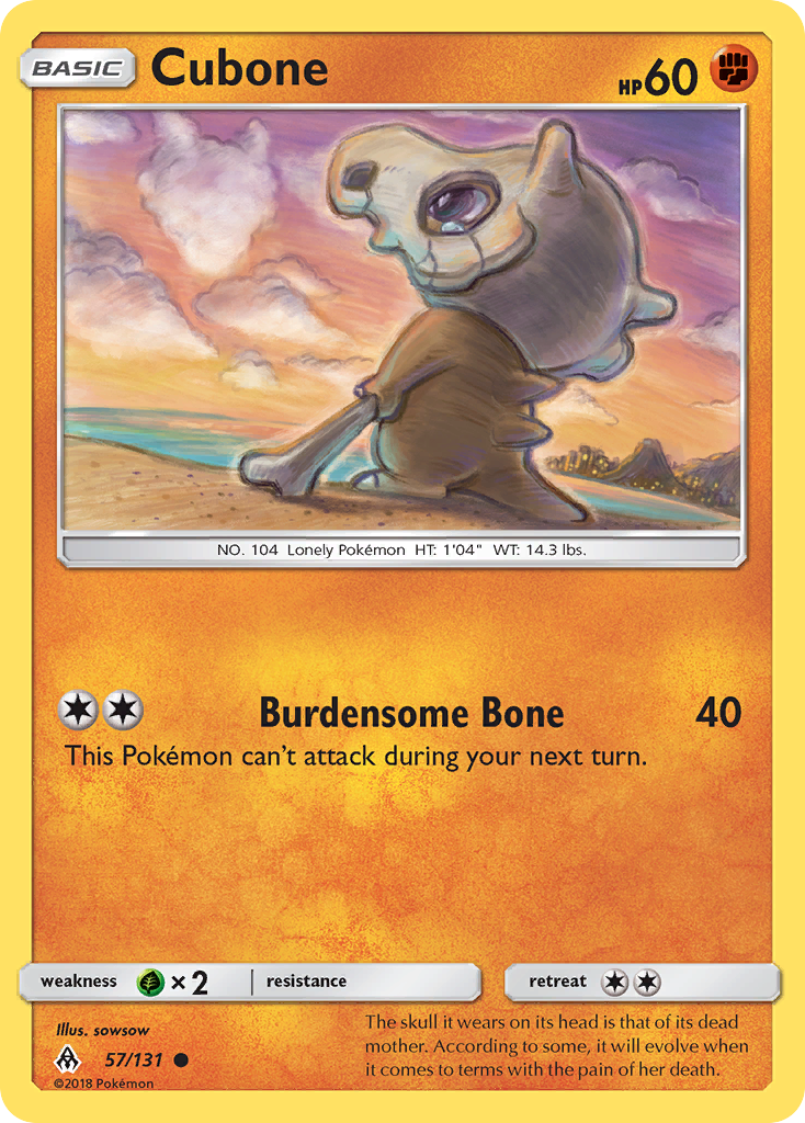 Cubone (57/131) [Sun & Moon: Forbidden Light] | Exor Games Dartmouth