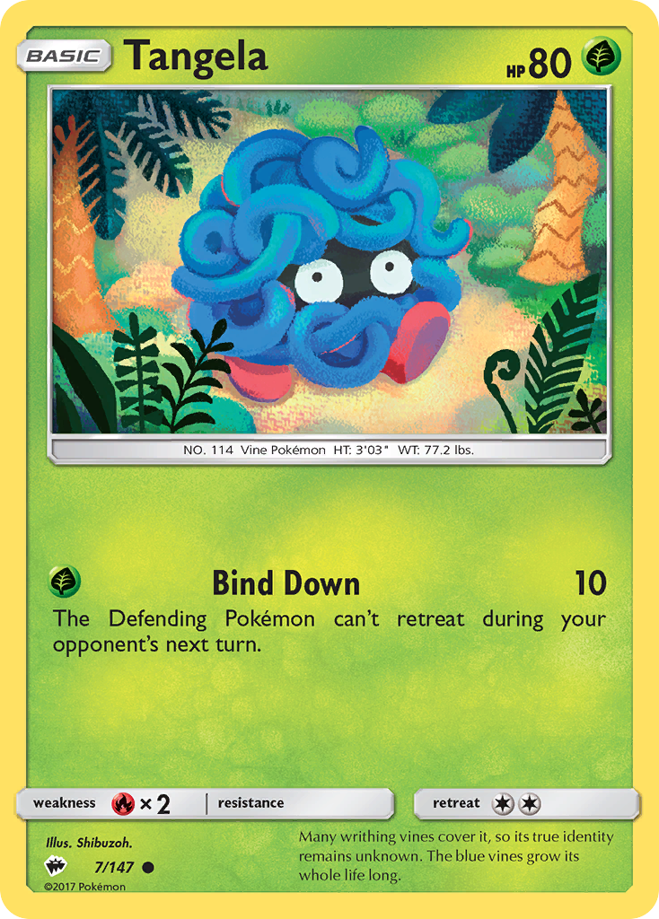 Tangela (7/147) [Sun & Moon: Burning Shadows] | Exor Games Dartmouth