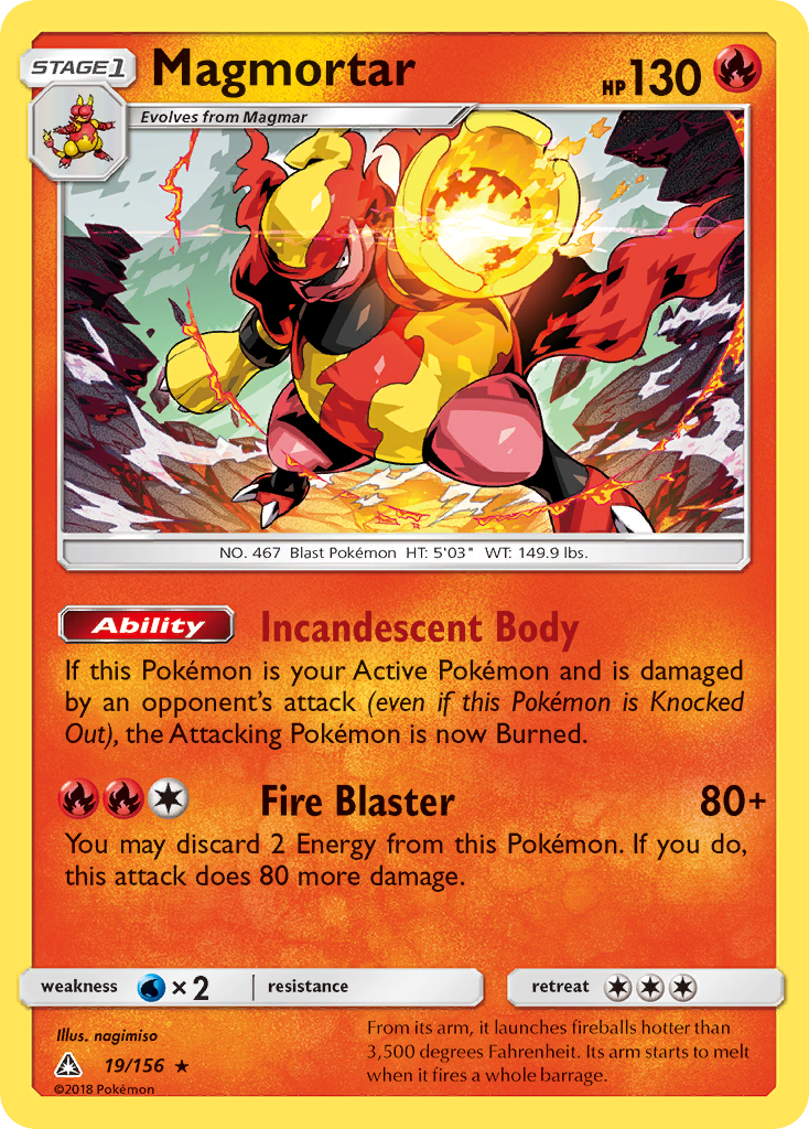 Magmortar (19/156) [Sun & Moon: Ultra Prism] | Exor Games Dartmouth