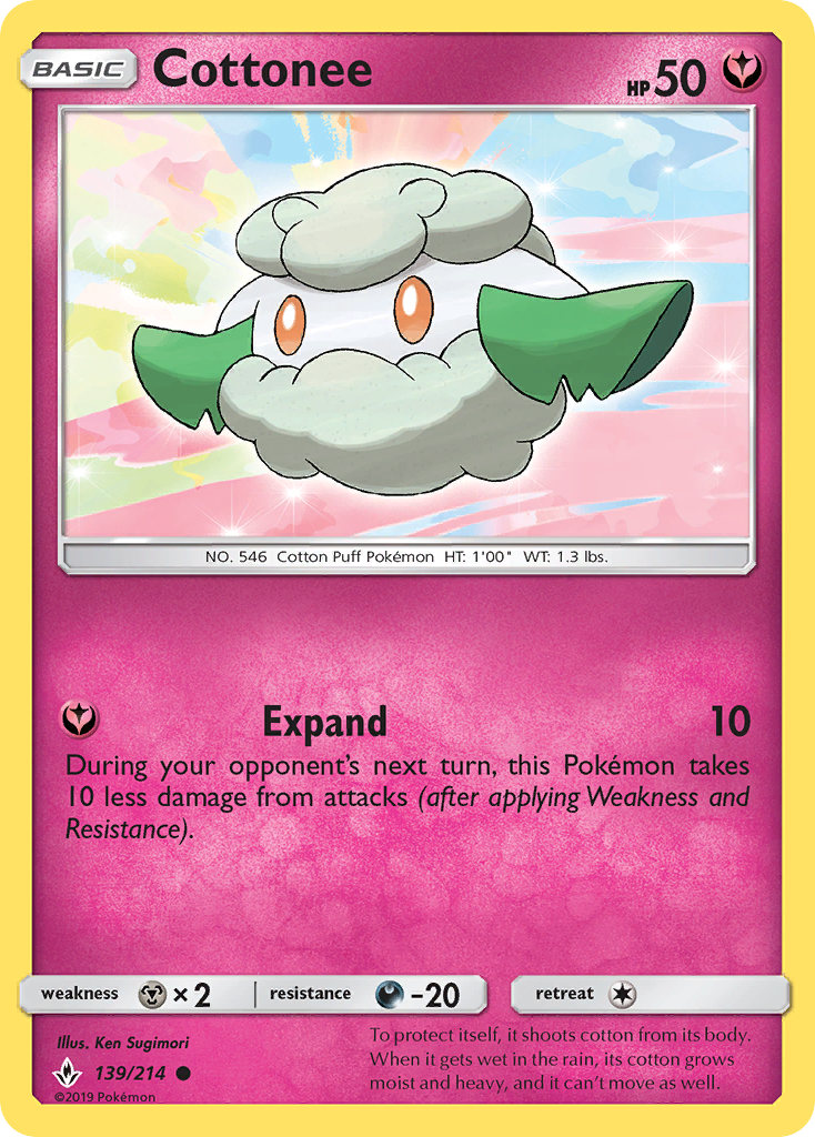 Cottonee (139/214) [Sun & Moon: Unbroken Bonds] | Exor Games Dartmouth