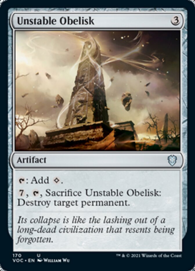 Unstable Obelisk [Innistrad: Crimson Vow Commander] | Exor Games Dartmouth