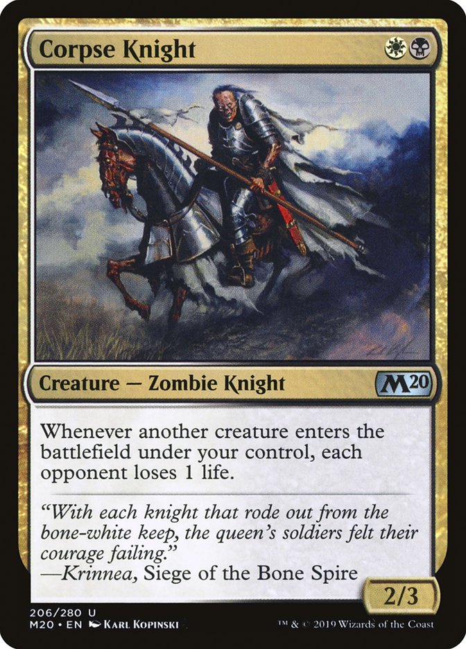 Corpse Knight (2/3 Misprint) [Core Set 2020] | Exor Games Dartmouth