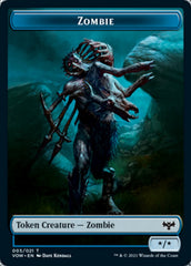 Human (001) // Zombie (005) Double-sided Token [Innistrad: Crimson Vow Tokens] | Exor Games Dartmouth