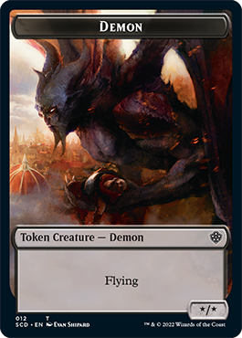 Demon // Demon Double-Sided Token [Starter Commander Decks] | Exor Games Dartmouth