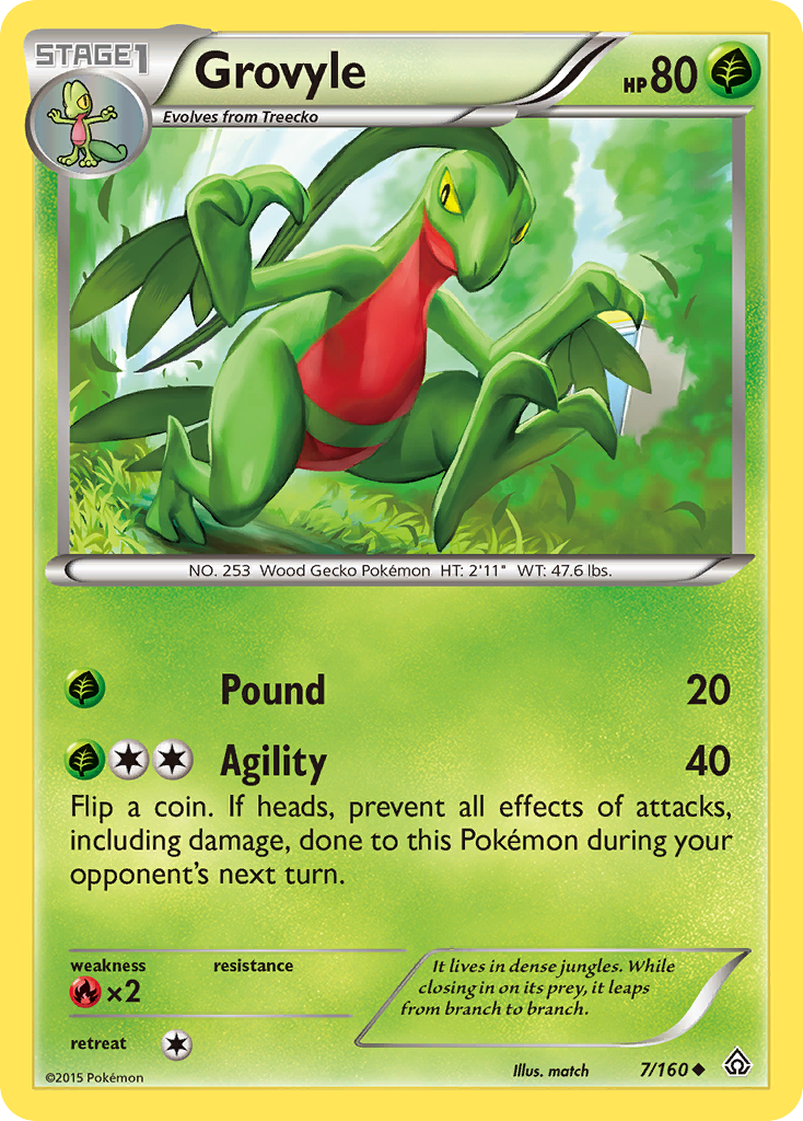 Grovyle (7/160) [XY: Primal Clash] | Exor Games Dartmouth