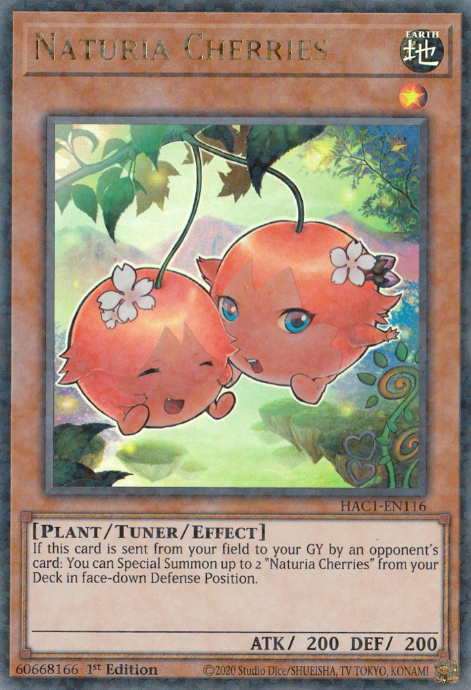 Naturia Cherries (Duel Terminal) [HAC1-EN116] Parallel Rare | Exor Games Dartmouth