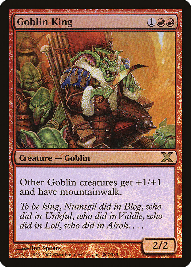 Goblin King (Premium Foil) [Tenth Edition] | Exor Games Dartmouth