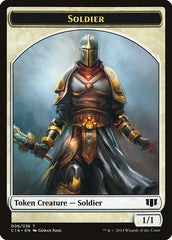 Soldier // Spirit Double-sided Token [Commander 2014 Tokens] | Exor Games Dartmouth